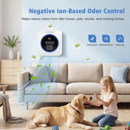Cat Litter Deodorizer for Litter Box, Ionizer Air Purifier for Pet Odor Eliminator, Helps Reduce Cat Litter Smell & Pet Odors, Quiet Odor Control for Bathroom, Kitchen, Bedroom & Small Spaces(1)