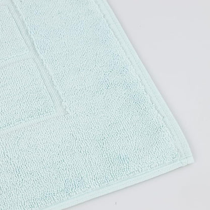 Superior 100% Cotton Bathmat Set, Bath Mats, Bathroom Decor, Shower, Bathtub Essentials, Home Accessories, Small Washable Rug, No Backing, Heavyweight, Nora Collection, Set of 2, 22" x 35", Seafoam