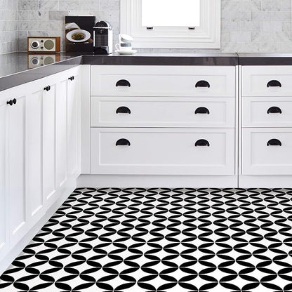 FloorPops FP3301 Starlight Peel & Stick Floor Tiles, Black (Pack of 2)