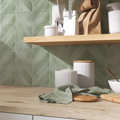 SMART TILES Peel and Stick Backsplash - 5 Sheets of 11.43" x 9" - 3D Adhesive Peel and Stick Tile Backsplash for Kitchen, Bathroom, Wall Tile | Pack of 5 (3.5 sq ft), Glossy, Heat/Moisture Resistant, Low VOC, Kitchen/Bathroom, Renter Friendly, Made in ...