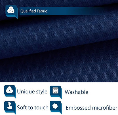 Barossa Design Soft Microfiber Fabric Shower Liner or Curtain, Hotel Quality, Machine Washable, Water Repellent, Navy Blue, 70 x 72 inches
