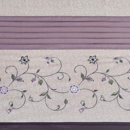 Madison Park Serene Shower Curtain for Bathroom, 72 x 72, Purple | Adds Privacy, Machine Washable, Floral Pattern, OEKO-TEX Certified
