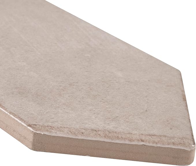 MSI Renzo Sterling 2.5 x 13 Glossy Ceramic Picket Wall Tile for Bathroom, Kitchen & Shower