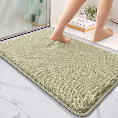 OLANLY Thick Memory Foam Bathroom Rugs 36x24, Absorbent Bath Mat, Vanilla | Soft Quick Dry Bath Rugs, Non-Slip, Machine Washable Carpet for Bathroom Floor, Tub and Shower, Home Decor Accessories