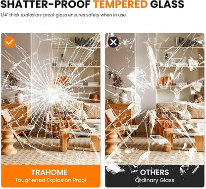 Bathroom Vanity Mirror for Wall, 24"x30" Bathroom Mirror for Over Sink | HD Shatterproof Glass, Rectangular Metal Frame, Horizontally or Vertically, Mirror for Bathroom, Living Room, Entryway,Silver