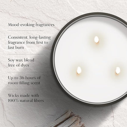Chesapeake Bay, 14.5oz Marine Drift Scented Candle, Mood Evoking Fragrance, Sea Glass-Inspired Jar, Premium Soy Blend Wax with Essential Oils, Coastal Fragrance for Home Décor or Gifting