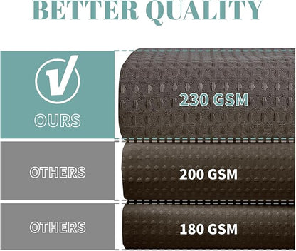 eachope No Hook Waffle Shower Curtain with Snap-in Liner, 71x74 Inch, Brown | 230 GSM waffle weave fabric, waterproof liner set with 2 bottom magnets, mesh top window, washable, for bathroom or hotel use