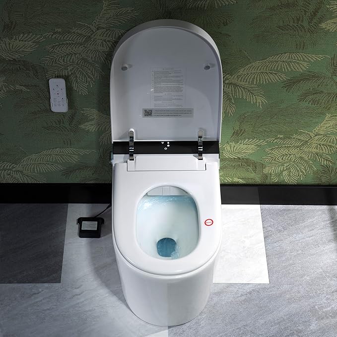 WOODBRIDGE Bidet Smart Toilet with Ultra-quiet&Quick Flush,1000g MaP Flush Score,Foam Shield,ADA Comfort Height,Auto Open/Close,Blackout Flush,Ambient Light,Heated Seat with Fragrance System,GT076
