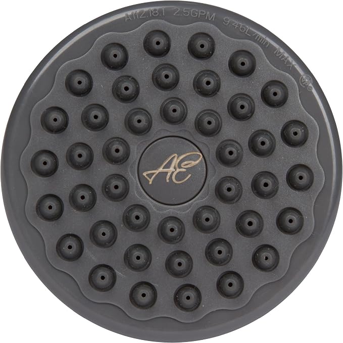 Aqua Elegante High Pressure Shower Head - 2.5 GPM - Brushed Nickel | Best 3 Inch Wall Mount Bathroom Showerhead For Boosting Low Flow With Anti-Clog Nozzles, Adjustable Brass Ball Joint