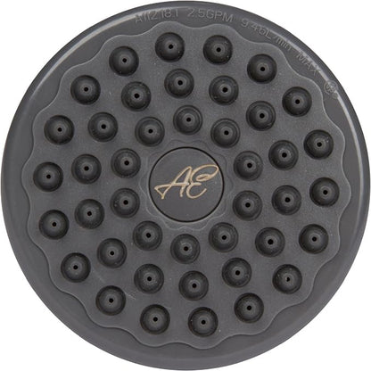Aqua Elegante High Pressure Shower Head - 2.5 GPM - Brushed Nickel | Best 3 Inch Wall Mount Bathroom Showerhead For Boosting Low Flow With Anti-Clog Nozzles, Adjustable Brass Ball Joint