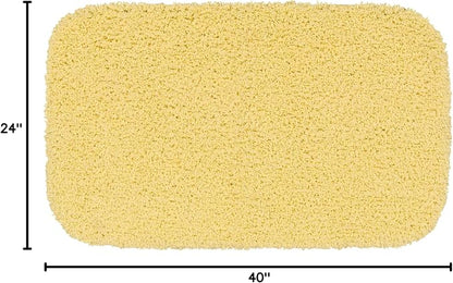 Garland Rug Jazz Nylon Washable 24 in. x 40 in. Rubber Ducky Yellow Bath Rug Soft, Absorbent, and Stylish for Your Bathroom