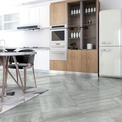 Art3dwallpanels Peel and Stick Floor Tile 30-Pack 12x12 inch Beige Marble | Self Adhesive, Waterproof Vinyl Flooring, Marble Pattern, for Kitchen, Dining Room, Bedrooms, Cover 30 Sq. Ft