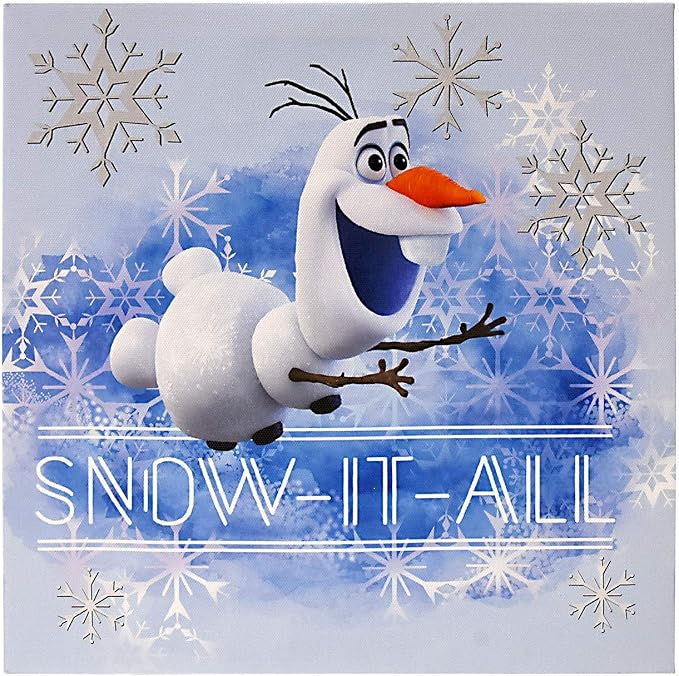 Disney Frozen 2 4 Pack Canvas LED Wall Art, Eachpiece Measures 11.4" X 11.4", Multi