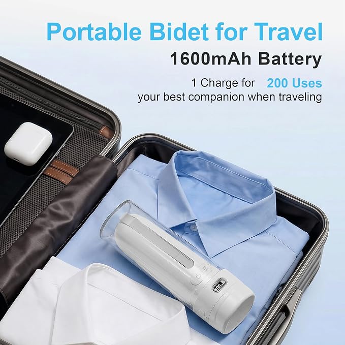 Electric Portable Bidet for Bathroom & Home Daily Use, White