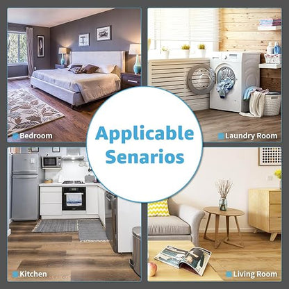 Art3d 30-Pack Peel and Stick Vinyl Floor Planks, 12 x 12 in, Taupe Ash | Premium Vinyl, Self-Adhesive, Waterproof, Wood Grain, Fade-Resistant, Scratch-Proof, Ideal for Kitchen, Dining Room, Bedrooms