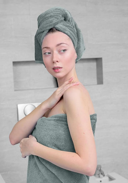 Avalon Towels Bath Towels Set of 4, Size 30 x 60 Inches - 60% Cotton, 40% Viscose Made from Bamboo, Soft and Absorbent, Quick Drying, Lightweight, Perfect for Daily Use