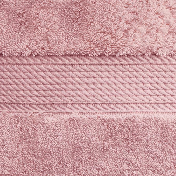 SUPERIOR Egyptian Cotton Plush & Absorbent, Hand Towel Set of 4, Tea Rose | Quick Dry, Soft Luxury Towel Set, Bath Essentials for Bathroom, Guest Bath, Spa, 4 Piece Set, Madeline Towels