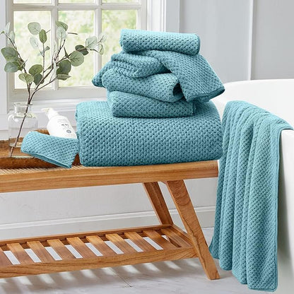 Extra Large Bath Towel Set of 4 (35"x70"),Oversized Bath Sheet Super Soft Highly Absorbent Jumbo Bathroom Towel Set Microfibers Quick Dry Shower Towel for Hotel,Bathroom,Guest,Spa,Gym (Turquoise)