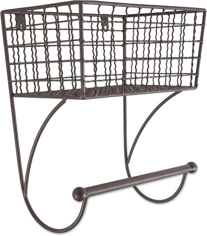 DII Rustic Farmhouse Bathroom Décor, Metal Storage, Small Towel Bar, Rustic