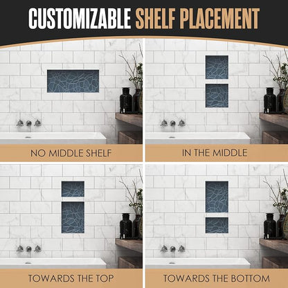 Shower Niche, Shower Niche Insert Tile Ready, 12x28 (13x29), Prefab Box | Houseables Recessed Bathroom Storage, In Wall Shelf, Cubby Inserts, Recessed Shampoo Soap Caddy, Inset Shelves, Built In Nook