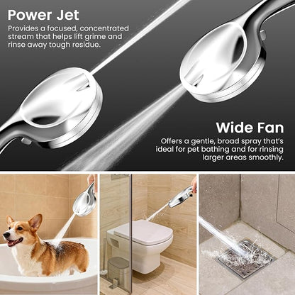 Filtered Shower Head with Handheld, 10 Modes High Pressure Detachable Showerhead with Filters, Showerheads Filter for Hard Water, Anti-Clog Silicone Nozzles, Removes Chlorine & Heavy Metals