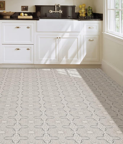 FloorPops FP3896 Marshall Peel & Stick Floor Tiles, Grey (Pack of 2)