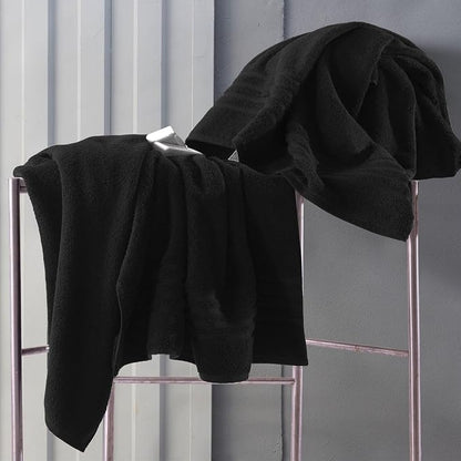 Hawmam Linen Jumbo Large Bath Sheets Towels 2 Pack Soft and Absorbent, Premium Quality 100% Cotton Towels (Black, Bath Sheet)