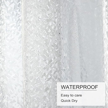 TIKABC Shower Curtain Liner, 4G PEVA Shower Liner, Plastic Peva Waterproof Shower Curtains, 72x72 inch with Grommet Holes 3 Magnetic Weights