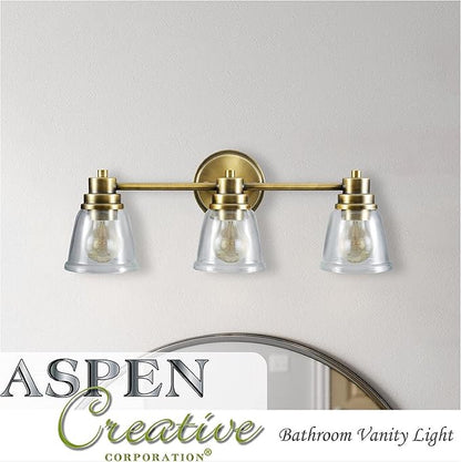 Aspen Creative 62205-2, Four-Light Metal Bathroom Vanity Wall Light Fixture, 28-3/4" Wide, Transitional Design in Oil Rubbed Bronze, 4
