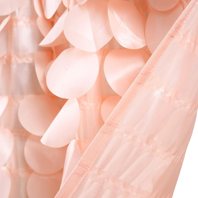Lush Decor Lush Décor, 14” x 70”, Blush Gigi Valance Textured Window Kitchen Curtain (Single), 16T004609