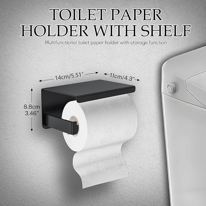 Matte Black Bathroom Hardware Accessories Set 10-Pieces Black Towel Bar Set Stainless Steel Towel Holder Set 23.6 Inch Towel Bar,Towel Racks Set for Bathroom Wall Mounted