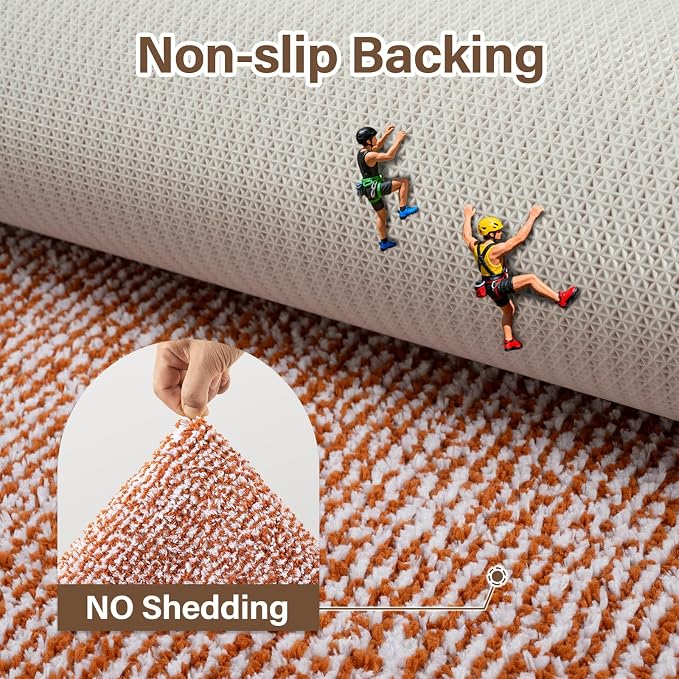 48x32 Large Bathroom Rugs Washable Non Slip, Bath Mat for Bathroom Floor Tub, Soft Absorbent Quick Dry Mats for Shower, Bathtub,Home Decor(Coral Orange)