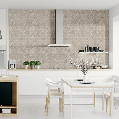 MSI Honeycomb Hexagon Natural Marble Tile for Kitchen Backsplash, Wall Tile for Bathroom, Floor Tile, Accent Wall Tile, and Shower Wall