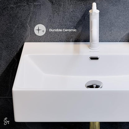 Claire 24” Rectangle Wall-Mount Bathroom Sink