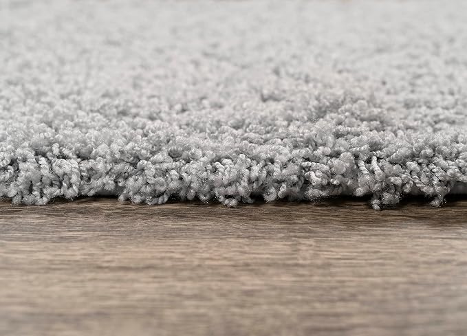 Garland Rug Jazz Nylon Washable 22 in. x 60 in. Platinum Gray Bath Rug Soft, Absorbent, and Stylish for Your Bathroom