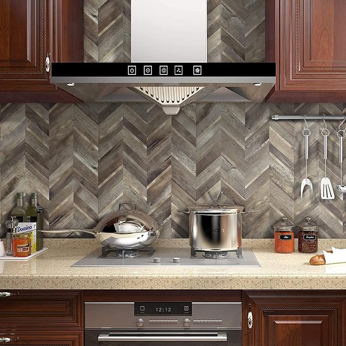 STICKGOO Herringbone Tile Peel and Stick Backsplash for Kitchen&Bathroom