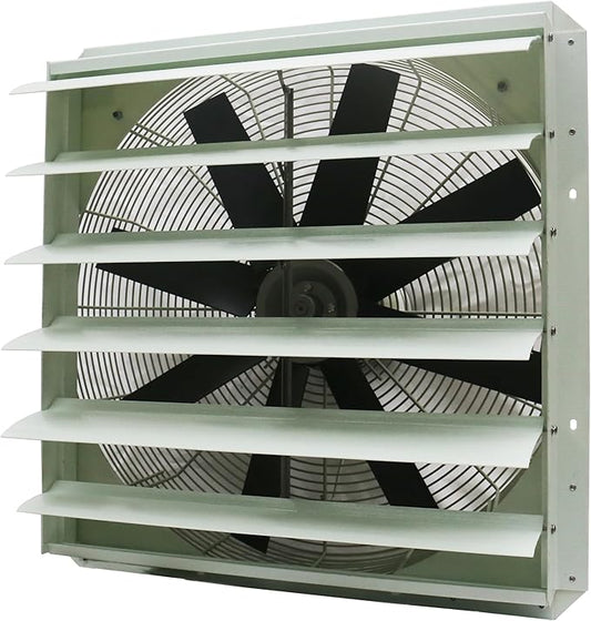 iLiving 24-Inch Corrosion Resistance Shutter Exhaust Fan, Single Speed