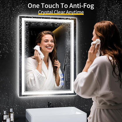 32"x24" LED Bathroom Mirror with Lights,Anti-Fog,3 Color Modes