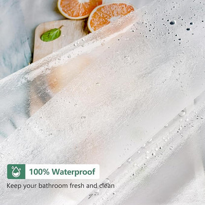 Seenus Waterproof Translucent Stall Shower Curtain Liner 36 x 72 Inch, Bpa-Free EVA Plastic Shower Liner with 2 Extra-Large Magnets, 36''W Narrow Frosted Bathroom Curtain for Shower Privacy