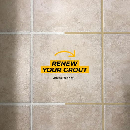 PentaUSA Premixed Tile Grout Repair - Warm Beige (8.8oz/250g) | 5 beige shades with RAL codes, premixed acrylic sanded, bathroom shower kitchen tile, water-resistant, 24-hour cure, 29 sq ft