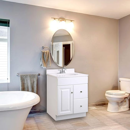 Design House Wyndham 24 Inch Bathroom Vanity, Ready to Assemble, Solid Wood, White, 597161