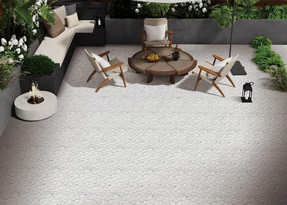 5 Sheets Marble Flowers Mosaic Wall and Floor Tiles for Bathroom and Kitchen 13.39 * 11.02 Inches 1.02 sq.ft