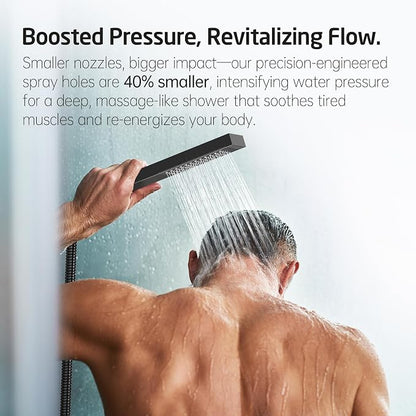 KES Shower Faucet Set, 10 Inches Rain Shower Head with Handheld Spray, Shower System Pressure Balance Wall Mounted (cUPC Certified Shower Valve Included), Matte Black, XB6230F18-BK