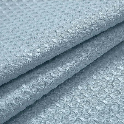 River Dream Heavyweight Waffle No Hook Shower Curtain with Liner,Blue,71x86 | Dotted Waffle,Snap-in Liner,Heavy Duty,Quick Dry,Mesh Top Window,With Bottom Magnets,Hotel-Grade,Washable,Extra Long Size