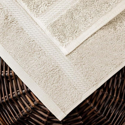 SUPERIOR Egyptian Cotton Ultra Plush & Absorbent, 10 Piece Set, Cream | Quick Dry, Soft Luxury Towel Set, Bath Essentials, Guest Bath, Spa, 2 Bath, 4 Hand, 4 Face Towels, Madeline Towels