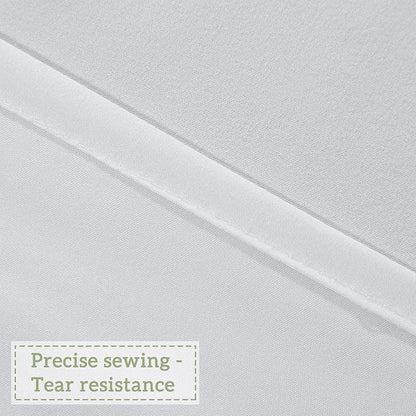 Homechoice Decor Ruffle Shower Curtain 60" x 72" White, Stall Size | Ruched Microfiber Vintage Handcrafted Bow Tie, Victorian Bath Curtain with 10 Buttonholes, Machine Washable (LQ-10)