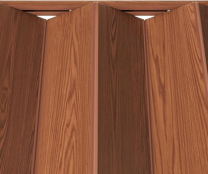 48" x 80" Premium Foldable Accordion Door,Heavy Duty,Walnut | Foldable accordion doors w/ double‑walled heavy‑duty panels, ideal as interior room dividers for privacy, space‑saving design