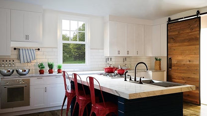 Design House Brookings Shaker Unassembled Wall Kitchen Cabinet W1836, 18 W x 12 D x 36 H, Painted White, Solid Wood, Design House, 543116