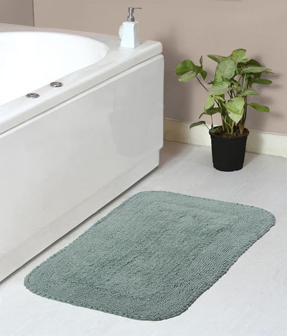 Home Weavers Radiant Collection 100% Cotton Bathroom Rugs Set, Machine Washable Rug, Extra Soft and Absorbent Bath Rug, Kitchen Mat, Bath Mat Set, Bath Floor Mat Non Slip, 21"x34" Rectangle, Blue