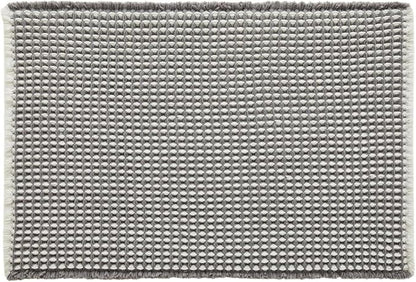 TYUU Waffle Bath Mat, Small Boho Bathroom Rugs Non Slip 24x16 Grey & White | Super Absorbent Quick Dry Bath Rug, Non-Slip Backing, Soft Waffle Washable Farmhouse Bathroom Mats, Tub, Shower & Home Decor